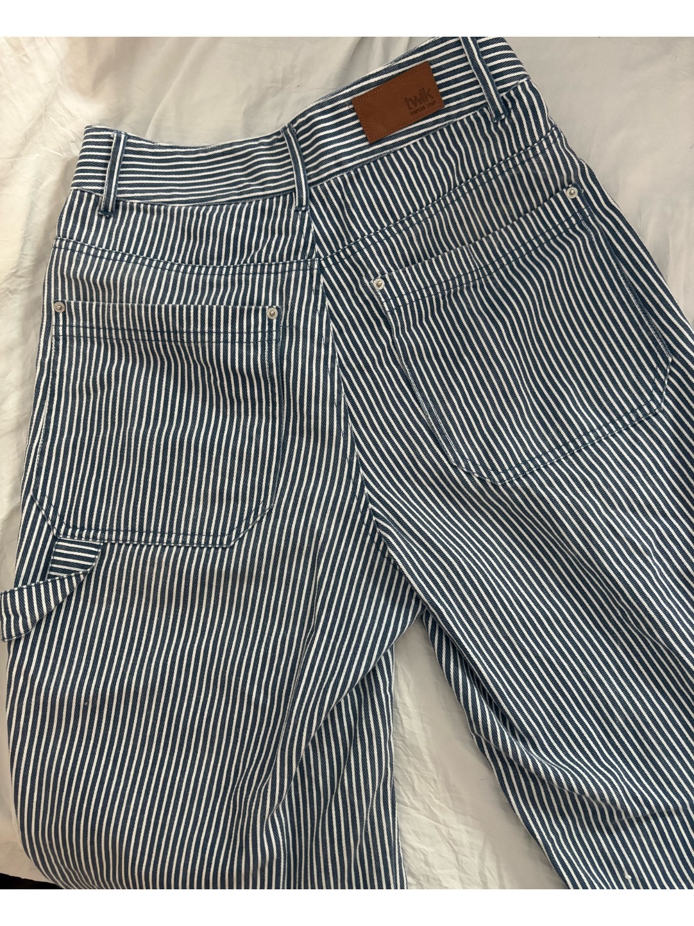 Women’s Wide Leg Striped Carpenter Jeans